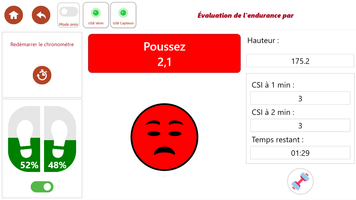 Smiley rouge : Poussez